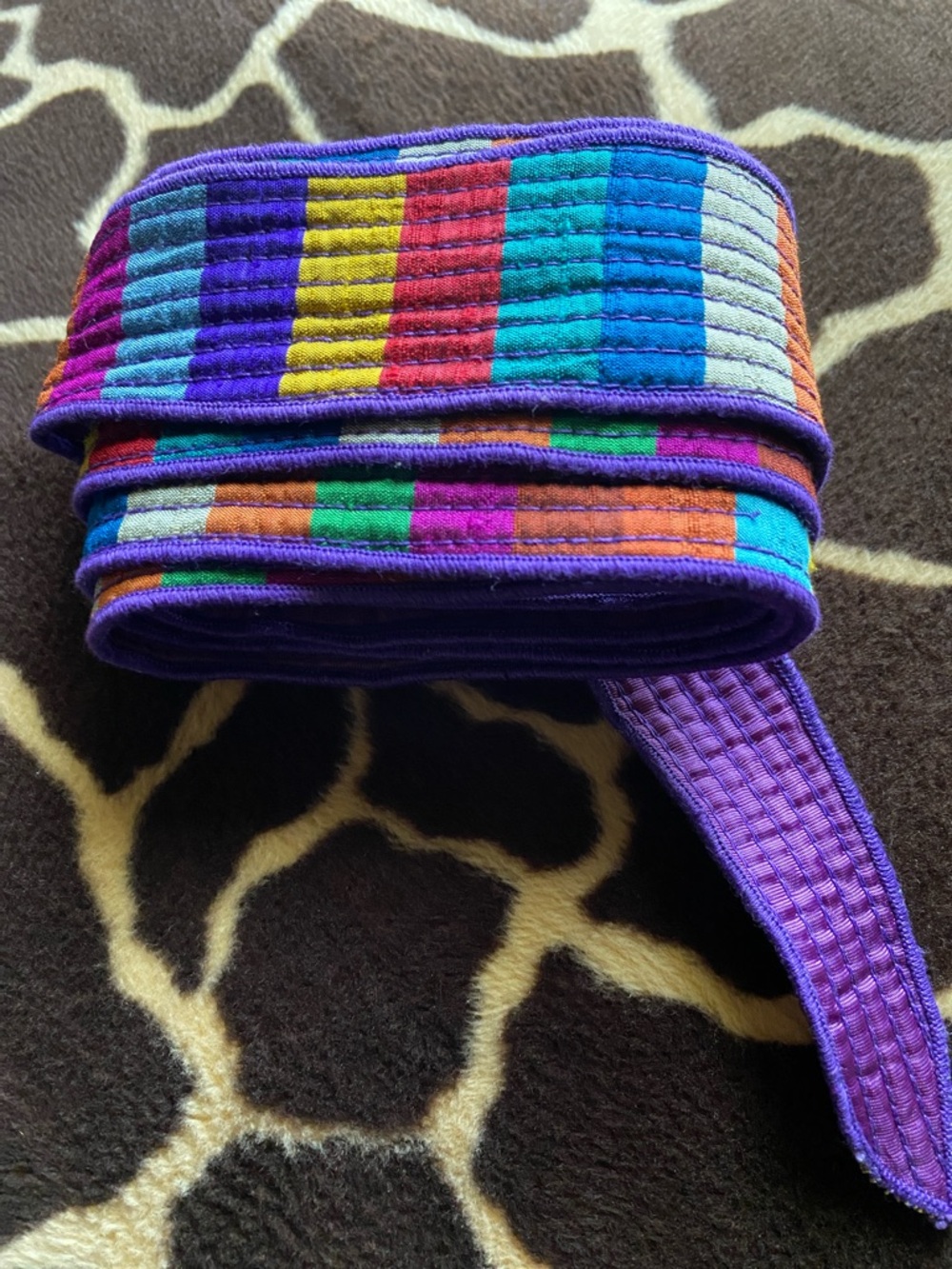 Vintage 80’s Reversible Fabric Self Tie Belt